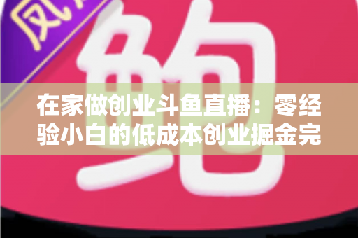 在家做创业斗鱼直播:零经验小白的低成本创业掘金完整指南 在家做创业斗鱼直播:零经验小白的低成本创业掘金完整指南