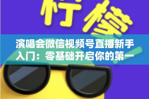 演唱会微信视频号直播新手入门:零基础开启你的第一场音乐直播 演唱会微信视频号直播新手入门:零基础开启你的第一场音乐直播