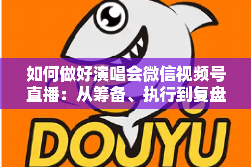 如何做好演唱会微信视频号直播：从筹备、执行到复盘的全流程实战指南