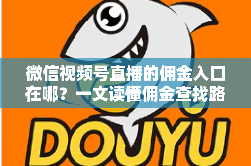 微信视频号直播的佣金入口在哪？一文读懂佣金查找路径与带货变现全流程